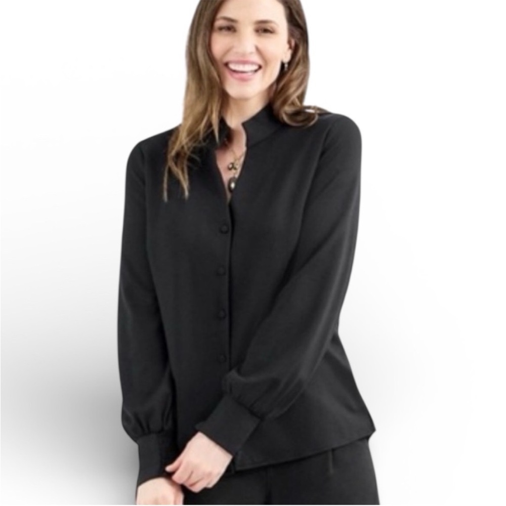 Cabi Womens  Black Composer Long Sleeve Top